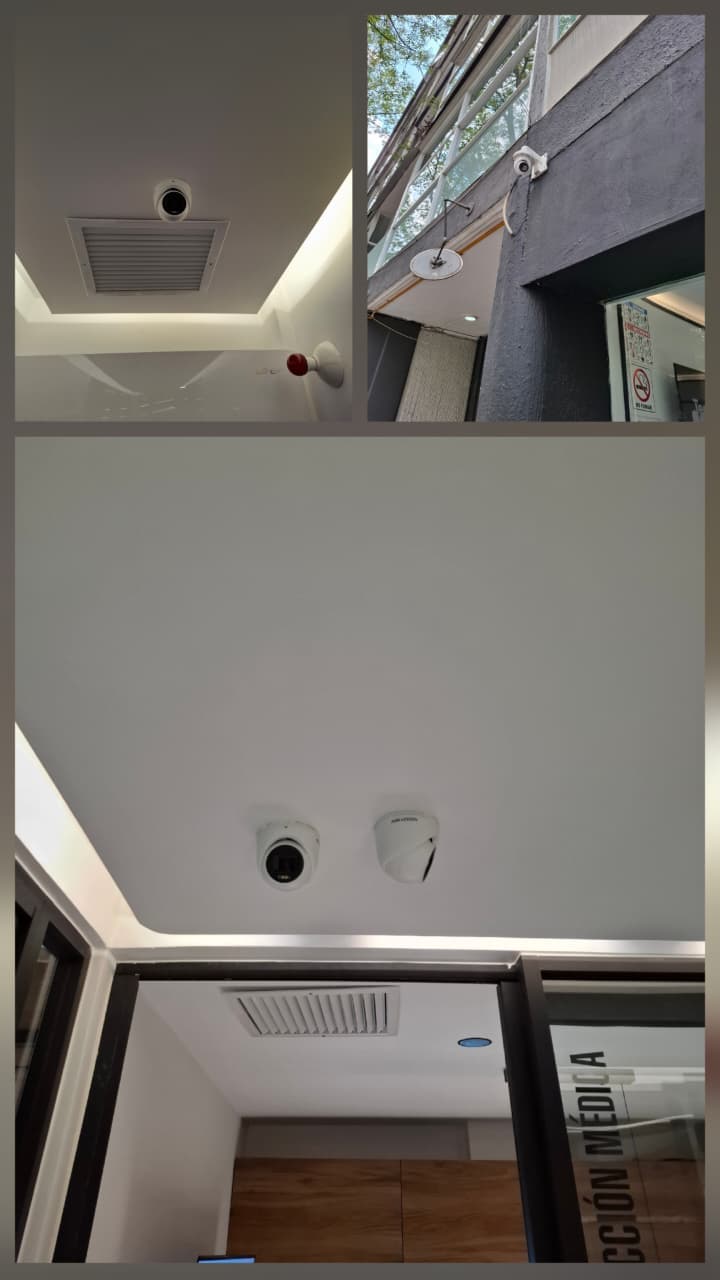 Cámaras IP Hikvision instaladas en accesos